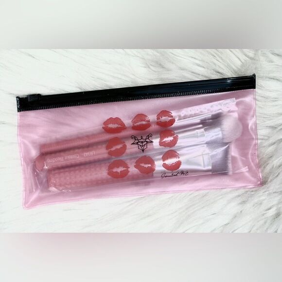 Laruce Beauty Pink Makeup Brush Set with Limited Edition Pouch / Bag, NEW in Bag - Picture 2 of 4